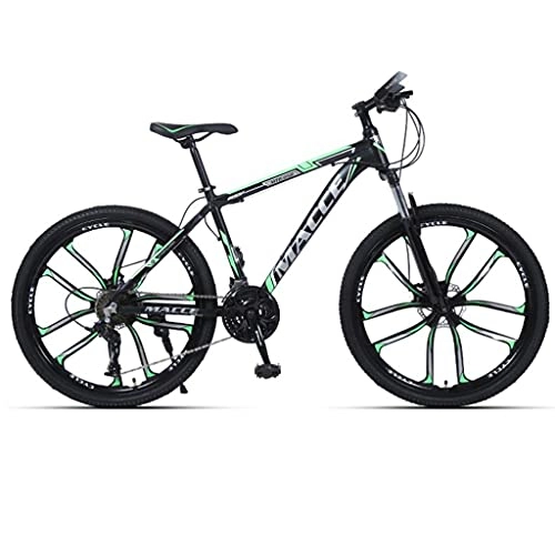 Mountain Bike : 26 "mountain Bike W Freni A Doppio Disco | 21 / 24 / 27 / 27-velocità Bicicletta Interamente Terrain W Sospensione Completa | Strada Per Adulti E Cicli Offroad Per Uomini Donne(Size:21speed, Color:verde)