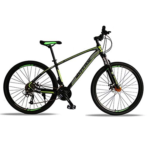 Mountain Bike : 26 pollici 21 / 24 / 27 velocità Montagna Bike-Mechanical Brake-Adatto per biciclette all'aperto per studenti adulti Nero verde scuro-27 velocità