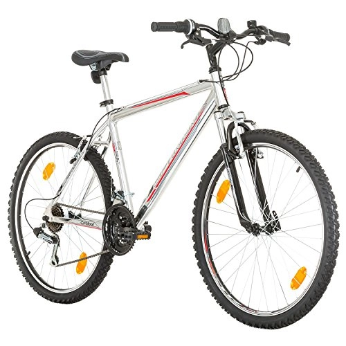 Mountain Bike : 26 pollici CoollooK Optimum 26 Man, alloy Uomo Bicicletta Mountain Bike alluminio cornice RH 48 cm, Shimano 21 Gang Grigio Metallizzato