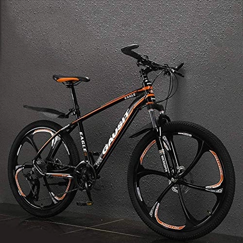 Mountain Bike : Abrahmliy Mountain Bike Leggere da Uomo 26 Pollici Bici da Strada con Telaio in Lega di Alluminio Sospensione Anteriore Freno a Doppio Disco Sedile Regolabile 27 velocità 6 Raggi 15 kg