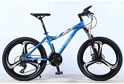 Mountain Bike : Adulti Strada biciclette, 24in 21-Velocità Mountain bike, leggera lega di alluminio Full frame, ruota anteriore Sospensione Femminile Off-road Student Shifting adulti biciclette, (Color : Blue)