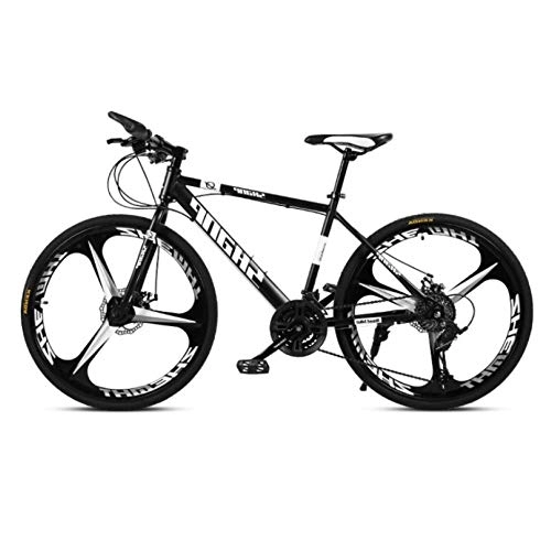 Mountain Bike : Adultmountain Bike, Carbonio Steelmountain Bike 21 Velocità Bicicletta Completa Sospensione MTB Ingranaggi Doppio Disco Brakesmountain Bicicletta, C-24speed