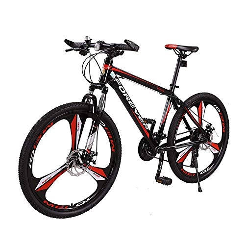 Mountain Bike : AEDWQ 27-velocit all-in-One Mountain Bike, da 26 Pollici della Lega di Alluminio, Doppia della Sospensione A Doppio Freno A Disco for Biciclette, Pneumatici MTB, Nero Rosso / Bianco Blu