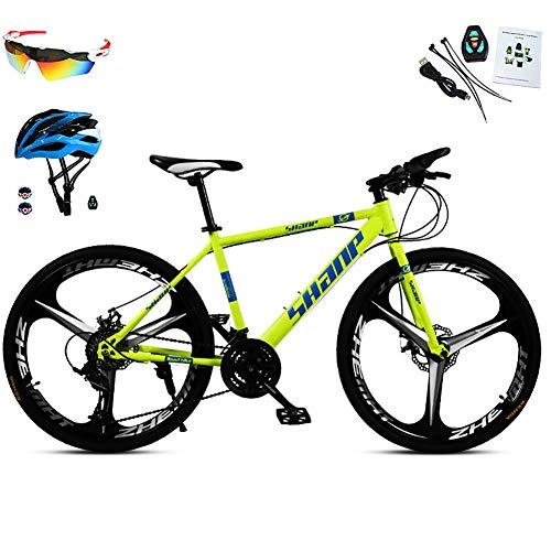 Mountain Bike : AI-QX 26 '' Mountain Bike per Bici da Uomo e da Donna Pieghevole con sospensioni e Cambio a 30 velocità, C
