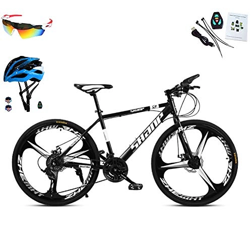 Mountain Bike : AI-QX 26 '' Mountain Bike per Bici da Uomo e da Donna Pieghevole con sospensioni e Cambio a 30 velocità, D
