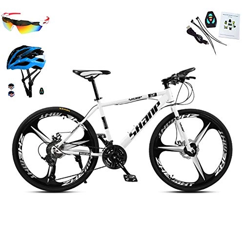 Mountain Bike : AI-QX 26 '' Mountain Bike per Bici da Uomo e da Donna Pieghevole con sospensioni e Cambio a 30 velocità, E