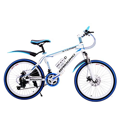 Mountain Bike : AI-QX Bici Bicicletta MTB Mountain Bike 26" Pollici Full Susp Biammortizzata, Doppio Ammortizzatore, Telaio Alluminio, Freni a Disco, Blu