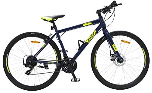 Mountain Bike : AMIGO Control Hardtail Mountain Bike 28 pollici 47 cm Unisex 21G freno a cerchio blu