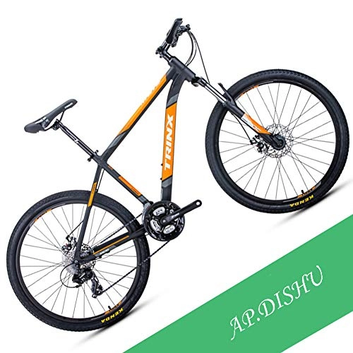 Mountain Bike : AP.DISHU 24 velocit Mountain Bike, Adulti Uomini Donne Mountain Bike Materiale in Lega di Alluminio Aeronautico Bicicletta da Ciclismo, Arancia