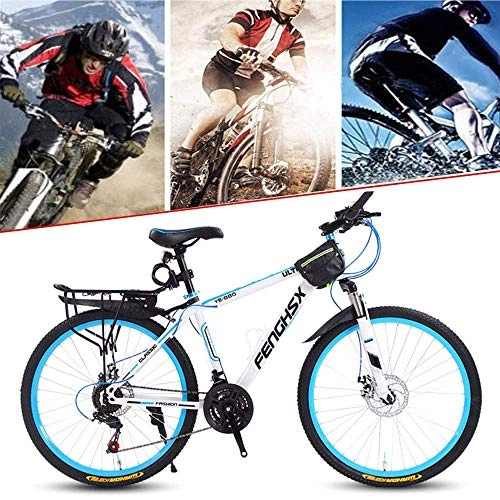 Mountain Bike : ATRNA Mountain Bike, Meccanica Freni Disco Sedile Regolabile Mountain Bike, Uomini's Mountain Bikes, Alto-Acciaio Carbonio Mountain Trail Bike