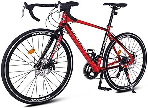 Mountain Bike : AYHa Adulti Road Bike, alluminio leggero Bicicletta, Commuter bicicletta con doppio freno a disco, 700 * 23C Ruote, Rosso