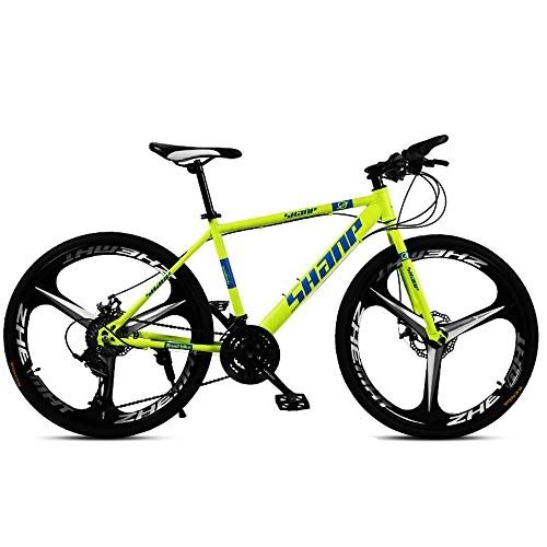 Mountain Bike : AYZE Mountain Bike Uomo 26, Pollici off-Road Mountain Bike, all-Terrain Mountain Bike 21-Speed 3-Spoke Carbon Steel Bike 30speed Yellow