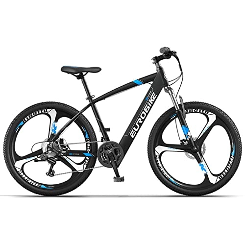 Mountain Bike : AZXV Bici da Montagna per Adulti Full Sospensione a Doppio Disco Freni a Disco in Mountain Bike, 21 velocità trasformazione, Ruote da 26 Pollici, Cornice Soft Coda, Freni Black blue1-120km