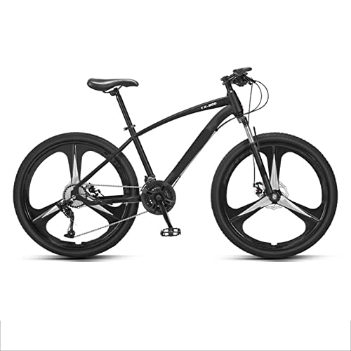 Mountain Bike : AZXV Mountain Bike da Uomo, 30 velocità Blocco-out a Sospensione Integrale in Acciaio ad Alta Carbonio in Acciaio al Carbonio, Ruote da 26 Pollici, per Giovani, Ragazzi, black-24