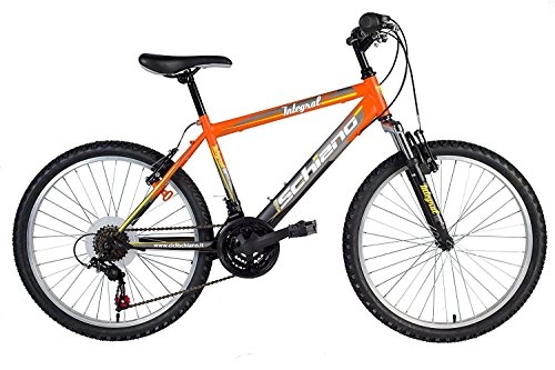 Mountain Bike : BICI BICICLETTA 26'' SCHIANO INTEGRAL DUAL DISK FRENI A DISCO (Arancio)