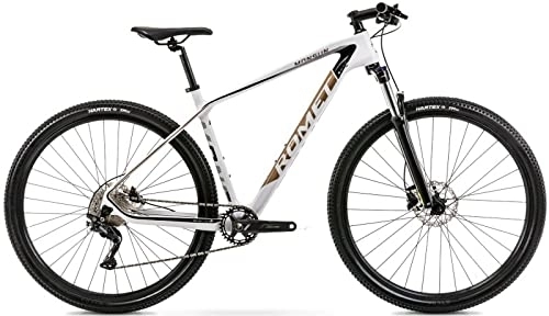 Mountain Bike : BICI MTB FRONT RUOTA 29 TELAIO MONOSCOCCA IN CARBONIO ROMET MODELLO MONSUN GRUPPO SHIMANO DEORE 10V (17-43 CM, BIANCO)