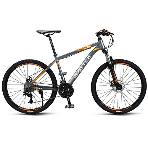 Mountain Bike : Bicicletta da Unisex per Mountain Bike 27 velocità con Freni a Disco a Sospensione Anteriore Telaio in Lega Ruota da 26 Pollici, Nero
