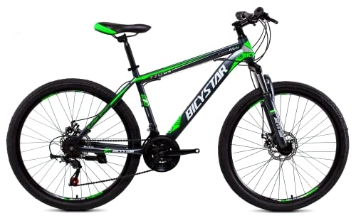 Mountain Bike : Bicystar MTB 26", Mountain Bike Unisex Adulto, Grigio / Verde