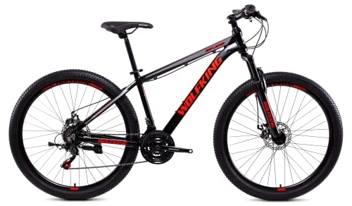 Mountain Bike : Bicystar WOLFKING MTB 27.5" Nero / Rosso, Mountain Bike Unisex Adulto