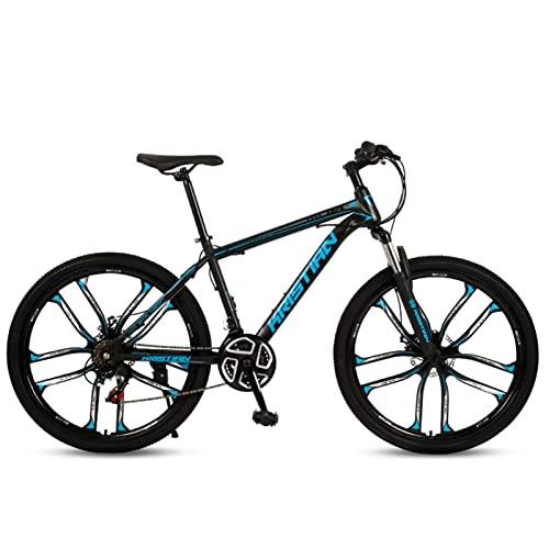 Mountain Bike : Bike Mountain Bike Gioventù / Adulto Pieno Sospensione in Acciaio al Carbonio Bicicletta in Acciaio al Carbonio, 21 / 24 / 27 velocità variabile, Hardtail Rigido, Dual D Black Blue- 27