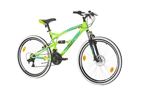 Mountain Bike : BIKE SPORT LIVE ACTIVE Bikesport Parallax Bicicletta Doppia Sospensione 26", Altezza Telaio: 43 cm, Freni a Disco Shimano 21 cambios (Neon Green)