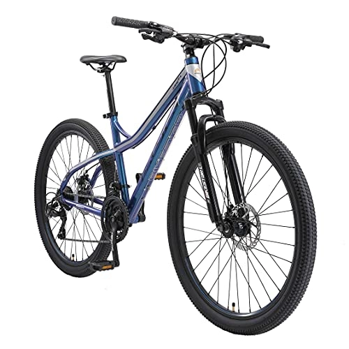 Mountain Bike : BIKESTAR Hardtail Mountain Bike in Alluminio, Freni a Disco, 27.5" | Bicicletta MTB Telaio 17" Cambio Shimano a 21 velocità | Azul