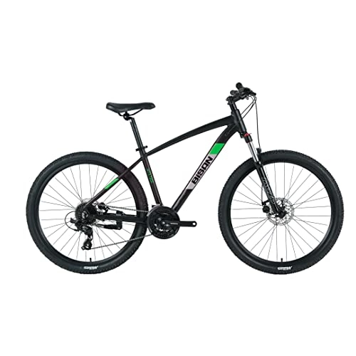 Mountain Bike : Bisan MTX 7200 - Mountain bike con ruote da 26", ruote da 27, 5", ruote da 29", per adulti, uomini, donne, telaio in alluminio, doppio asta, facile da montare (26", colore: verde