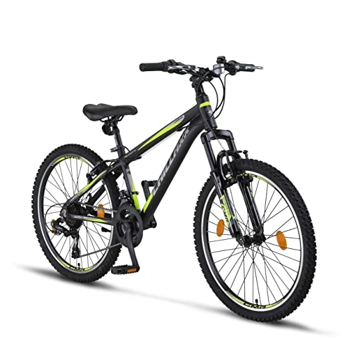 Mountain Bike : Chillaxx Bike Legend Premium in 24 e 26 pollici, mountain bike in alluminio, freni a V per ragazzi, ragazze, uomini e donne, cambio a 21 marce, bicicletta da uomo in alluminio