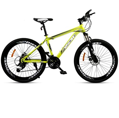Mountain Bike : Cloth-YG - Bicicletta da mountain bike per adulti, doppio freno a disco, telaio in acciaio al carbonio, ruote da 24 pollici, Verde, 24 speed