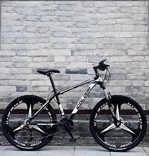 Mountain Bike : Cloth-YG - Mountain bike pieghevole da 26 pollici, doppio freno a disco, telaio in lega di alluminio, ruote da spiaggia, motoslitta, Nero , 21 speed