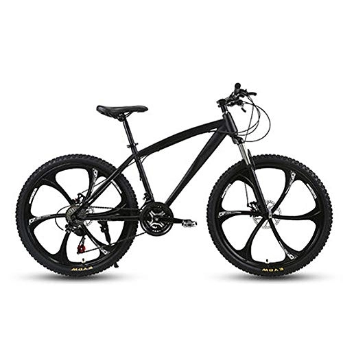 Mountain Bike : D&XQX Mountain Bike della Bicicletta per Adulti, Struttura in Acciaio e Lega di Alluminio Alto tenore di Carbonio, Doppio Freno a Disco, PVC e Tutto in Alluminio Pedali 26 Pollici, 27 Speed