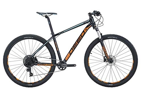 Mountain Bike : DEED Flame 291 - Freno a disco idraulico da uomo, 29", 50 cm, 11G, nero / arancione