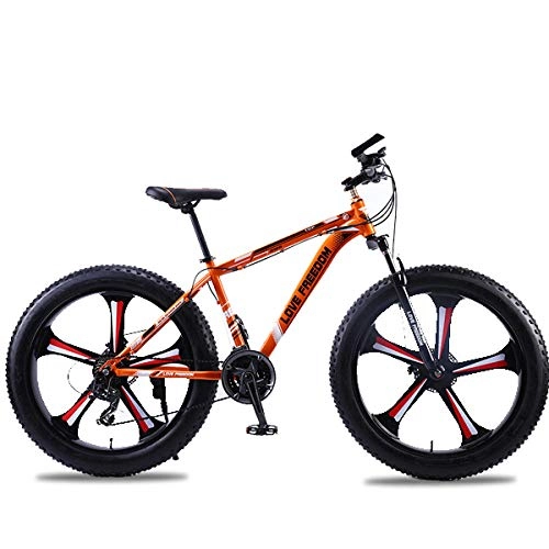 Mountain Bike : Domrx Alta qualità 7 / 24 / 27 velocità 26 * 4.0 Forcella Ammortizzata con Telaio in Alluminio Bicicletta-L-Nero JU_24 Speed_China