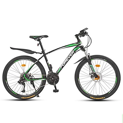 Mountain Bike : Double Disc per Adulti da 24 Pollici Mountain Bike Freno con Posizionamento Spostamento A Catena per La Corsa (21 velocità), C