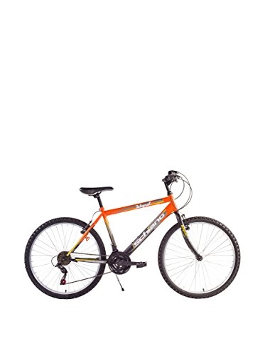Mountain Bike : F.lli Schiano Integral Cambio Shimano 18V Bicicletta, Arancione / Nero, 26