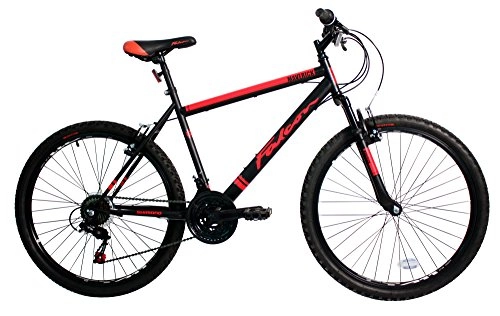 Mountain Bike : Falcon Maverick-Mountain Bike da Uomo, 12 Anni, Colore: Nero / Rosso, 26