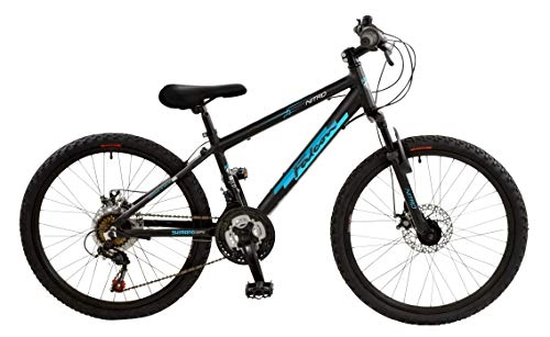 Mountain Bike : Falcon Nitro Boys 24 inch Front Suspension Mountain Bike Black / Blue