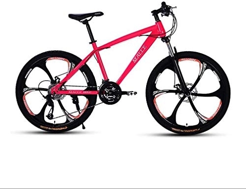 Mountain Bike : FDSAD Mountain Bike da adulto da 24 pollici, bicicletta da spiaggia in motoslitta a doppio disco, ruote in lega di alluminio, per uomo donna, per uso generico, viola, 27 velocità