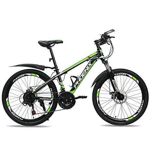 Mountain Bike : FUFU Bici da 24 Pollici Mountain Bike, Bicicletta a 21 velocità Sospensione Intera □□ Gears Dual Disc Freni a Disco Bicicletta da Montagna (Color : B)