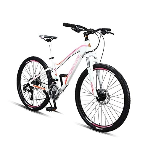Mountain Bike : FUFU Mountain Bike Studente Adulto Femminile velocità variabile velocità Fuoristrada da Corsa in Lega di Alluminio 27 velocità (Color : Pink)