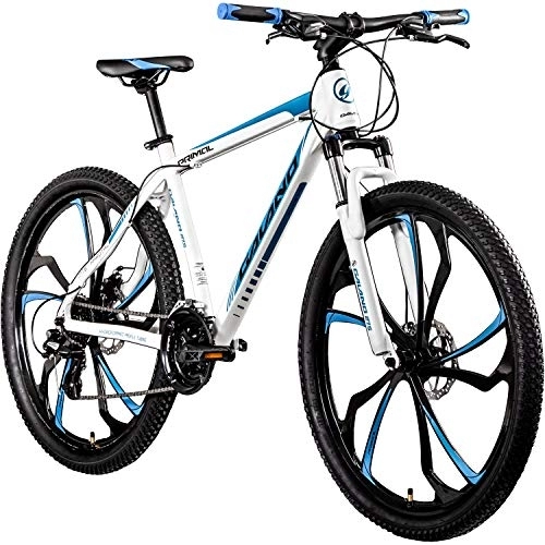 Mountain Bike : Galano 650B MTB Hardtail Mountain Bike 27, 5 pollici Primal Bike Mountain Bike (bianco / blu, 48 cm)