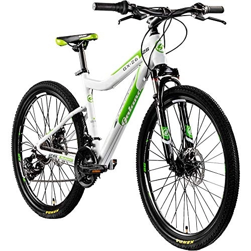 Mountain Bike : Galano GX-26 - Mountain bike Hardtail da 26", per donna / ragazzo, 44 cm, colore: Bianco / Verde