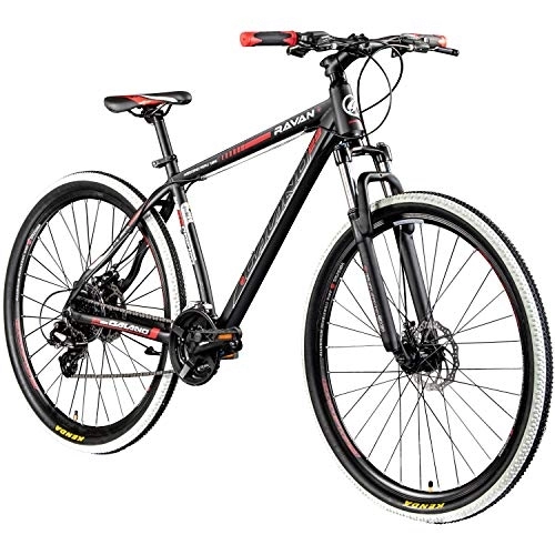 Mountain Bike : Galano Mountainbike 29 pollici Hardtail MTB Bicicletta Ravan 24 marce Bike 3 colori (nero / rosso, 48 cm)