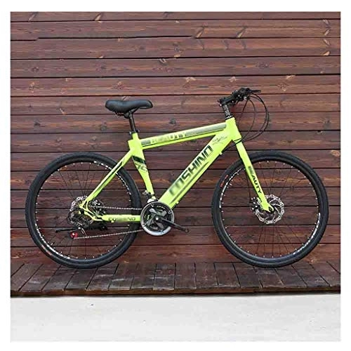 Mountain Bike : GAOTTINGSD - Bicicletta da mountain bike per adulti per mountain bike, da uomo, da donna, con ruote da 26 pollici, regolabile, con doppio freno a disco (colore: verde, dimensioni: 24 velocità)