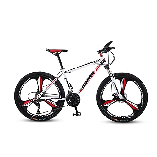 Mountain Bike : GAOXQ Mountain Bike 21 velocità MTB 27, 5 Pollici Ruote Dual Sospensione Bicicletta da Montagna, Multipli Colori White Red