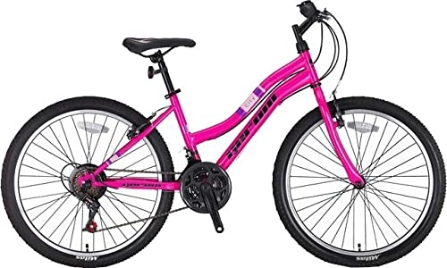 Mountain Bike : Geroni Hardtail - Mountain bike Swan Lady da 24 pollici, 36 cm, 21 G, freno a cerchione, colore: Rosa