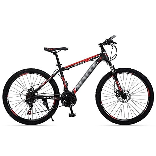 Mountain Bike : GGXX Deragliatore Posteriore da 24 / 26"per Mountain Bike per Adulti, 24 / 27 velocità, Telaio in Alluminio Ad Alta Resistenza, Sospensione Anteriore, Freno A Doppio Disco MTB