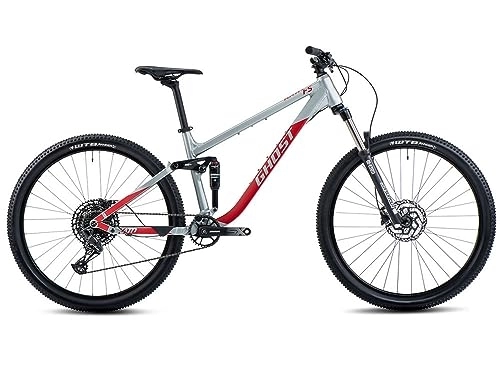 Mountain Bike : Ghost Kato FS Base Fully Mountain Bike (27, 5" | grigio chiaro / rosso crawall)