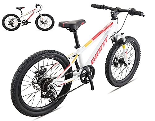 Mountain Bike : GIANT XTC 20-D mountain bike in alluminio da 20 pollici, impugnatura piatta a 7 velocità, freno a disco del telaio e forcella anteriore ammortizzata, adatta per bambini di altezza 120-135 cm biciclet