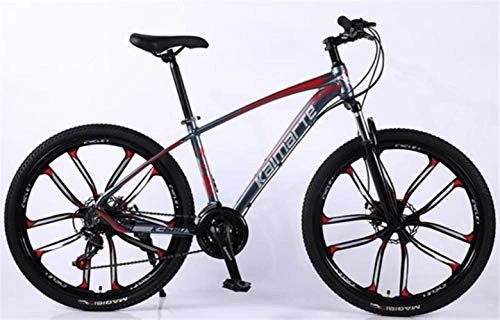 Mountain Bike : GUIO C24 inch  Aluminum Alloy Frame Mountain Bike Mechanical Double, Red Ten Blade